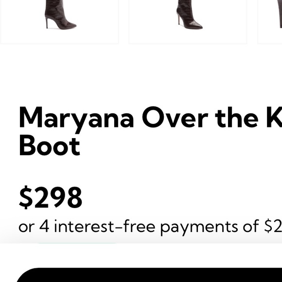 SCHUTZ Maryana Over the Knee Leather Boot Brown - Picture 3 of 6